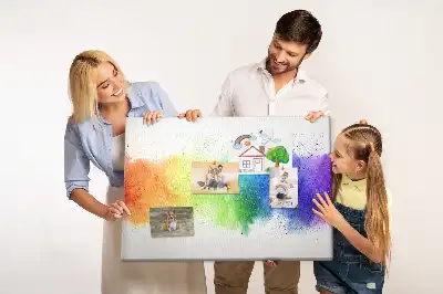 Absztrakt szivárvány mintás fali parafa üzenőtábla