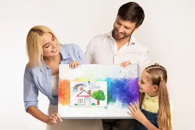 Absztrakt szivárvány mintás fali parafa üzenőtábla