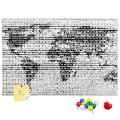 Parafatábla tégla világmotívummal