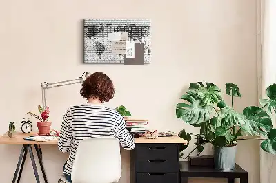 Parafatábla tégla világmotívummal