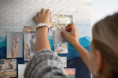Akvarell hegyek mintás fali parafa üzenőtábla