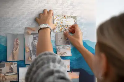 Akvarell hegyek mintás fali parafa üzenőtábla