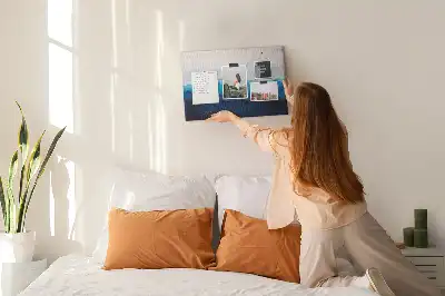Akvarell hegyek mintás fali parafa üzenőtábla