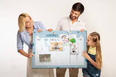 Heti tervező parafa üzenőtábla űr mintával