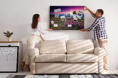 Napkelte virágok mintás parafafali tábla
