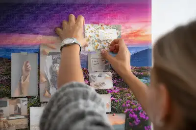 Napkelte virágok mintás parafafali tábla
