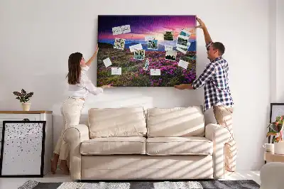 Napkelte virágok mintás parafafali tábla