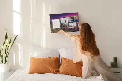 Napkelte virágok mintás parafafali tábla