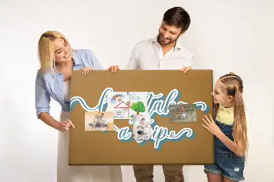 Fali parafa üzenőtábla Menjünk utazni felirattal