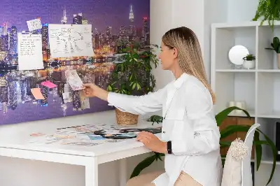 Fali parafa üzenőtábla New York éjszaka mintával