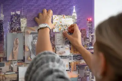 Fali parafa üzenőtábla New York éjszaka mintával
