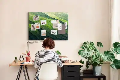 Absztrakt Zöld Mezők parafa üzenőtábla
