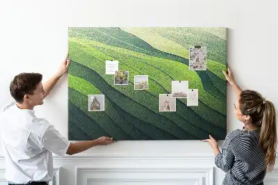 Absztrakt Zöld Mezők parafa üzenőtábla