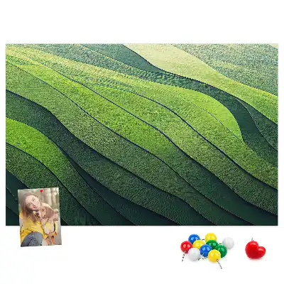 Absztrakt Zöld Mezők parafa üzenőtábla