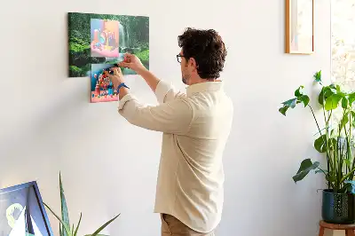 Vízesés a moha között parafatábla