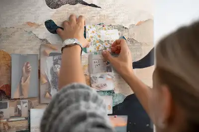 Fali parafa üzenőtábla tájkép mintával