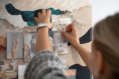 Fali parafa üzenőtábla tájkép mintával