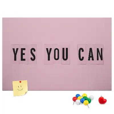 Fali parafa üzenőtábla Yes You Can
