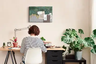 Elegáns mintás parafatábla vászon bevonattal