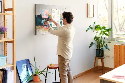 Fali parafa üzenőtábla hegylánc panorámával