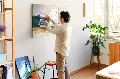 Fali parafa üzenőtábla hegylánc panorámával