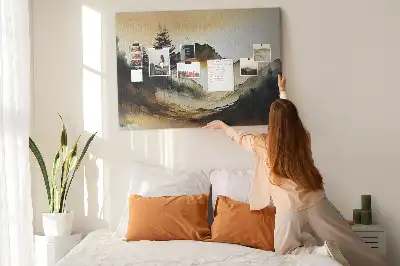 Absztrakt természetpanoráma parafa üzenőtábla