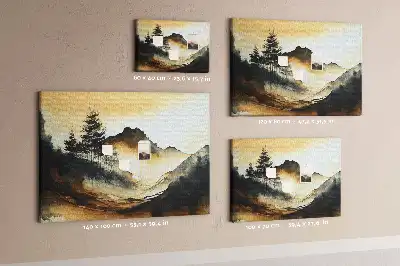 Absztrakt természetpanoráma parafa üzenőtábla