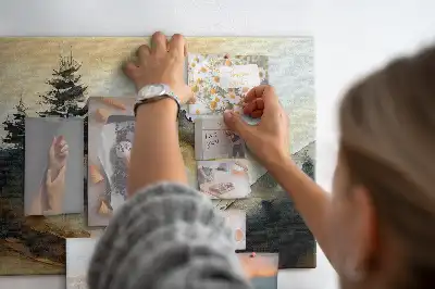 Absztrakt természetpanoráma parafa üzenőtábla