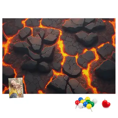 Láva vulkán parafatábla