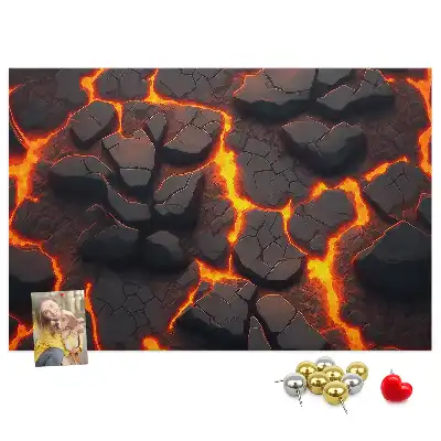 Láva vulkán parafatábla