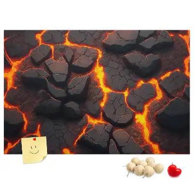 Láva vulkán parafatábla