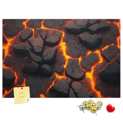 Láva vulkán parafatábla