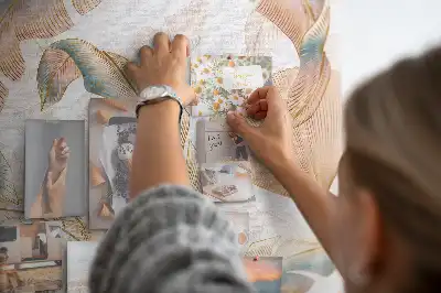 Természet mintás parafa üzenőtábla levél motívummal