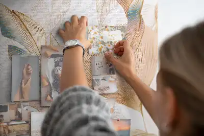 Természet mintás parafa üzenőtábla levél motívummal