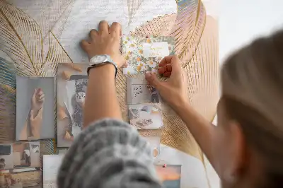 Természet mintás parafa üzenőtábla levél motívummal