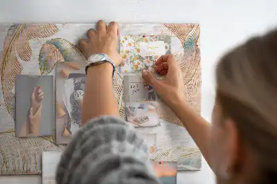 Természet mintás parafa üzenőtábla levél motívummal