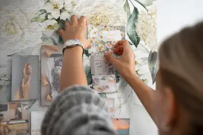 Virágmintás fali parafa üzenőtábla