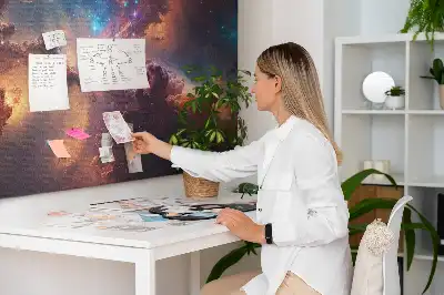 Világűr és csillagok mintás parafa tábla