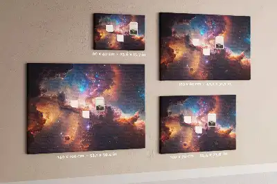 Világűr és csillagok mintás parafa tábla