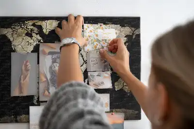 Világtérkép mintás parafa üzenőtábla