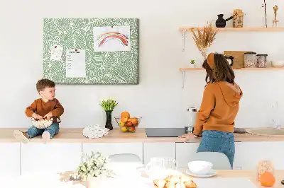 Természet mintás parafatábla levelekkel