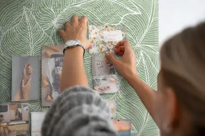 Természet mintás parafatábla levelekkel