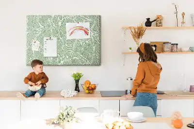 Természet mintás parafatábla levelekkel