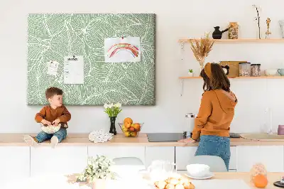 Természet mintás parafatábla levelekkel
