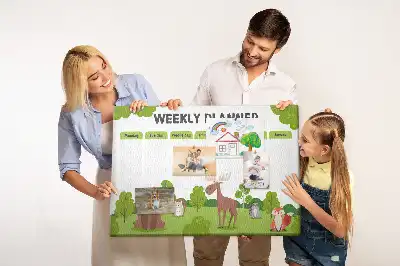 Parafa üzenőtábla iskolai órarenddel diákoknak