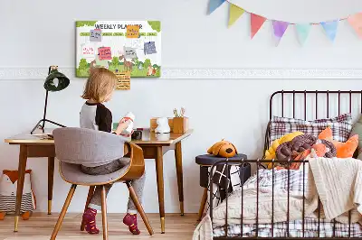 Parafa üzenőtábla iskolai órarenddel diákoknak