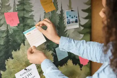 Erdő tájkép mintás parafából készült fali tábla