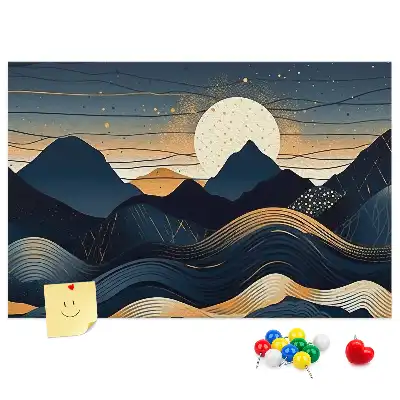 Parafa üzenőtábla naplemente tájkép mintával
