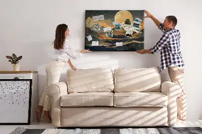 Modern művészi tájkép parafatábla