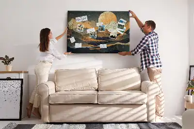Modern művészi tájkép parafatábla
